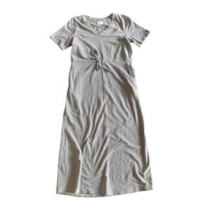 Livin' for the Weekend‎ Striped Maxi Dress Short Sleeve Tie Waist Large